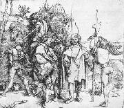 Albrecht Durer Five Lansquenets and an Oriental on Horseback Spain oil painting artist